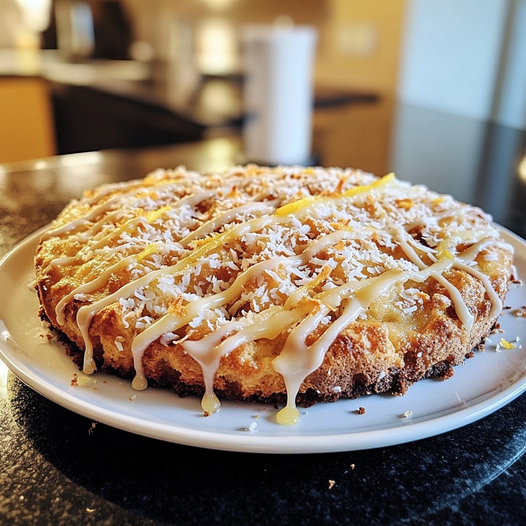 Zitronenkuchen mit Kokos