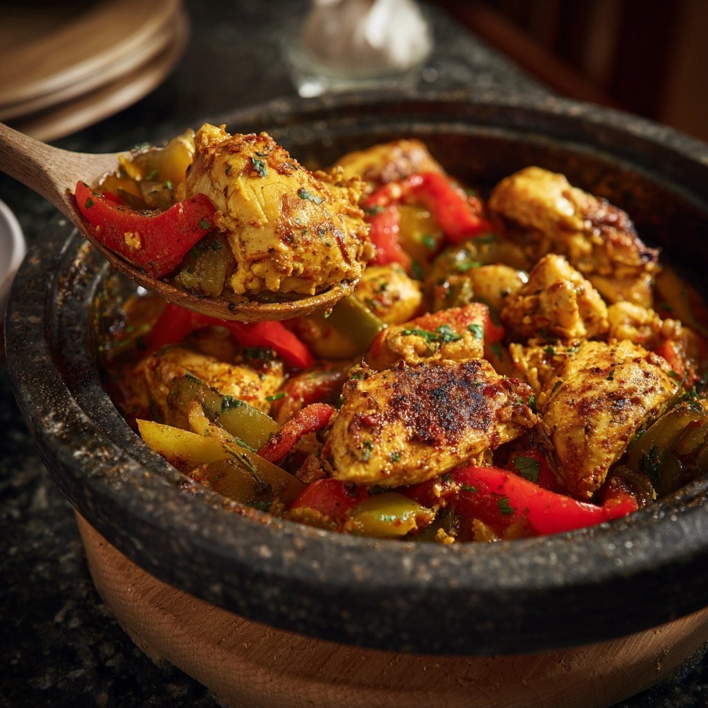 Internationale Küche Marokkanisches Hähnchen-Tagine