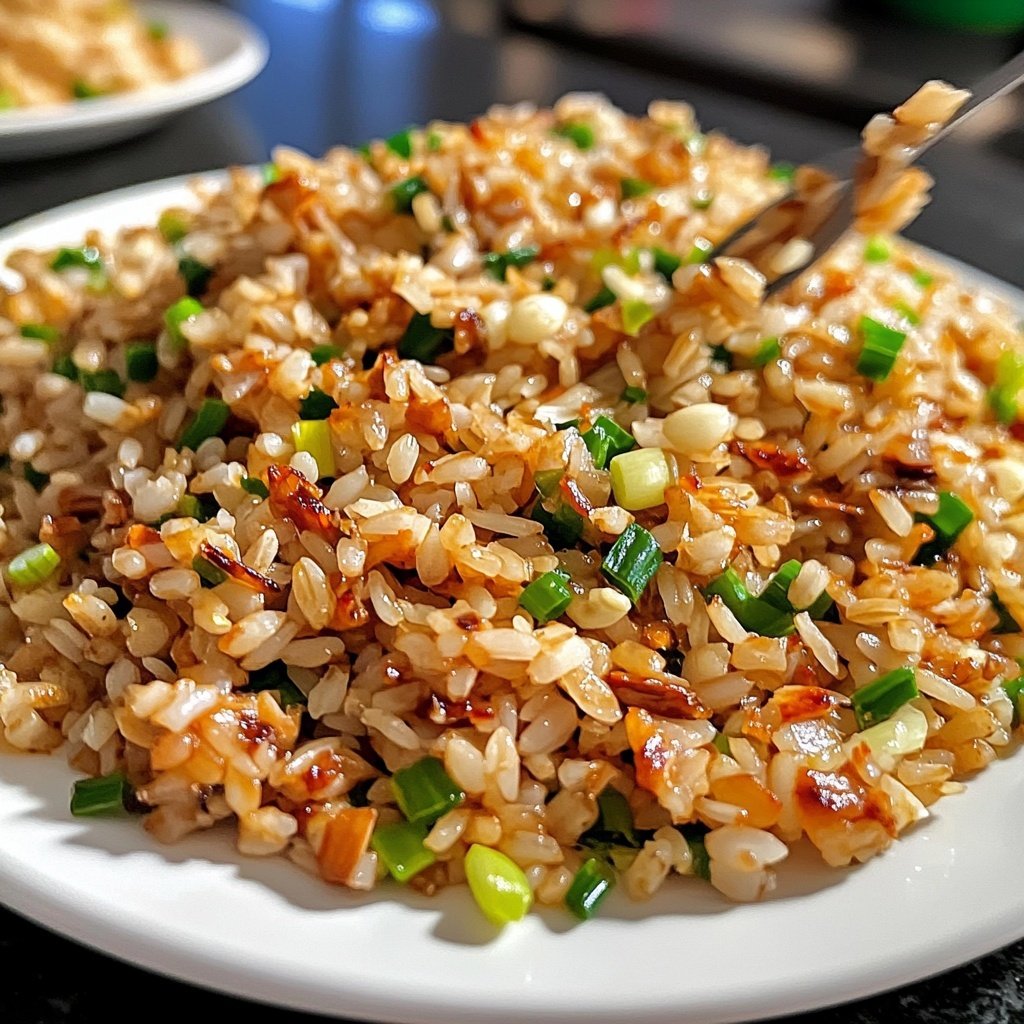 Gebratener Reis mit Knoblauch