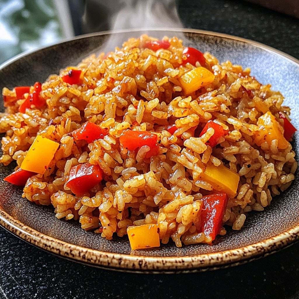 Gebratener Reis mit Paprika