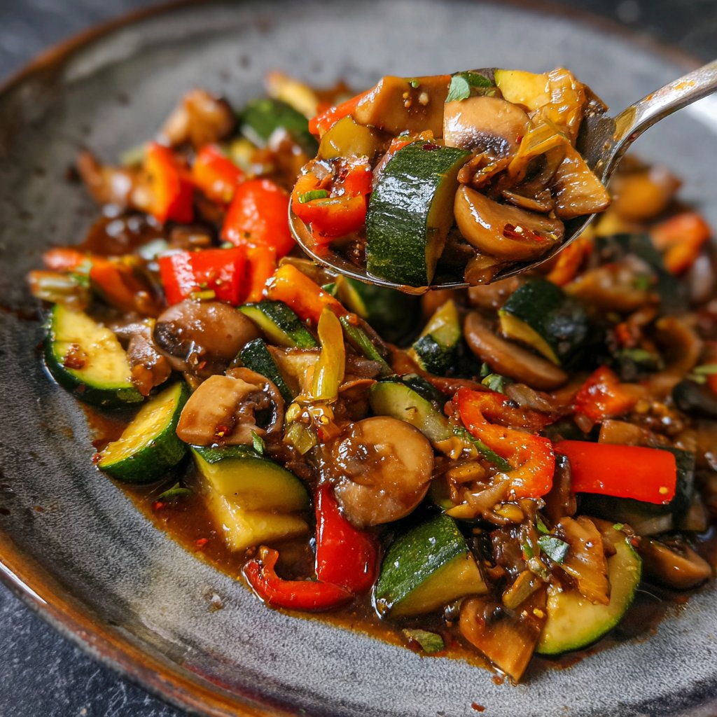 Gemüsepfanne mit Sojasauce