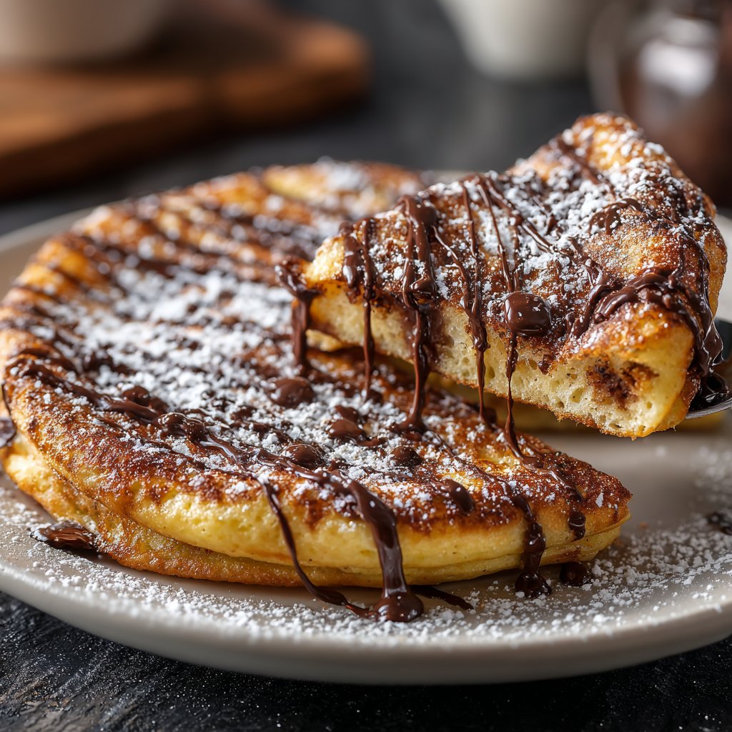 Pfannkuchen mit Schokostreifen