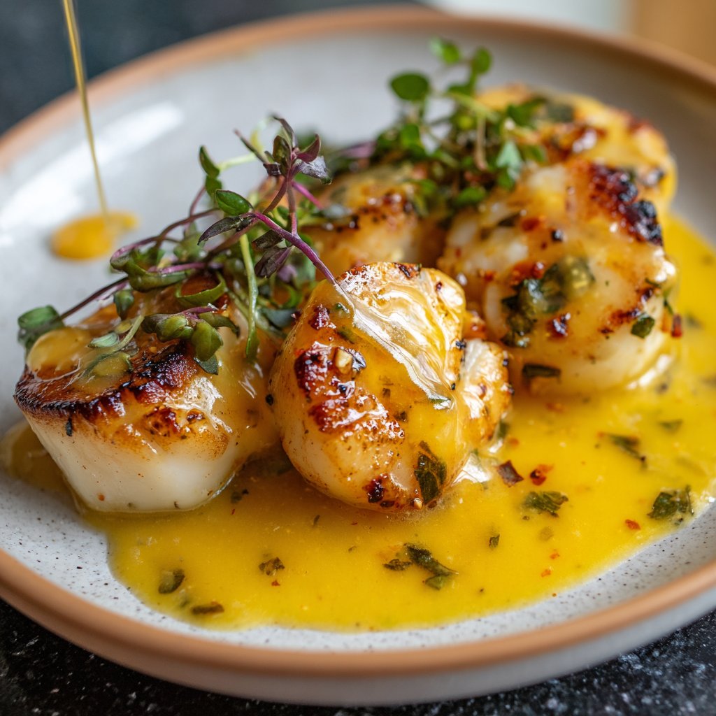 Jakobsmuscheln mit Zitronensauce