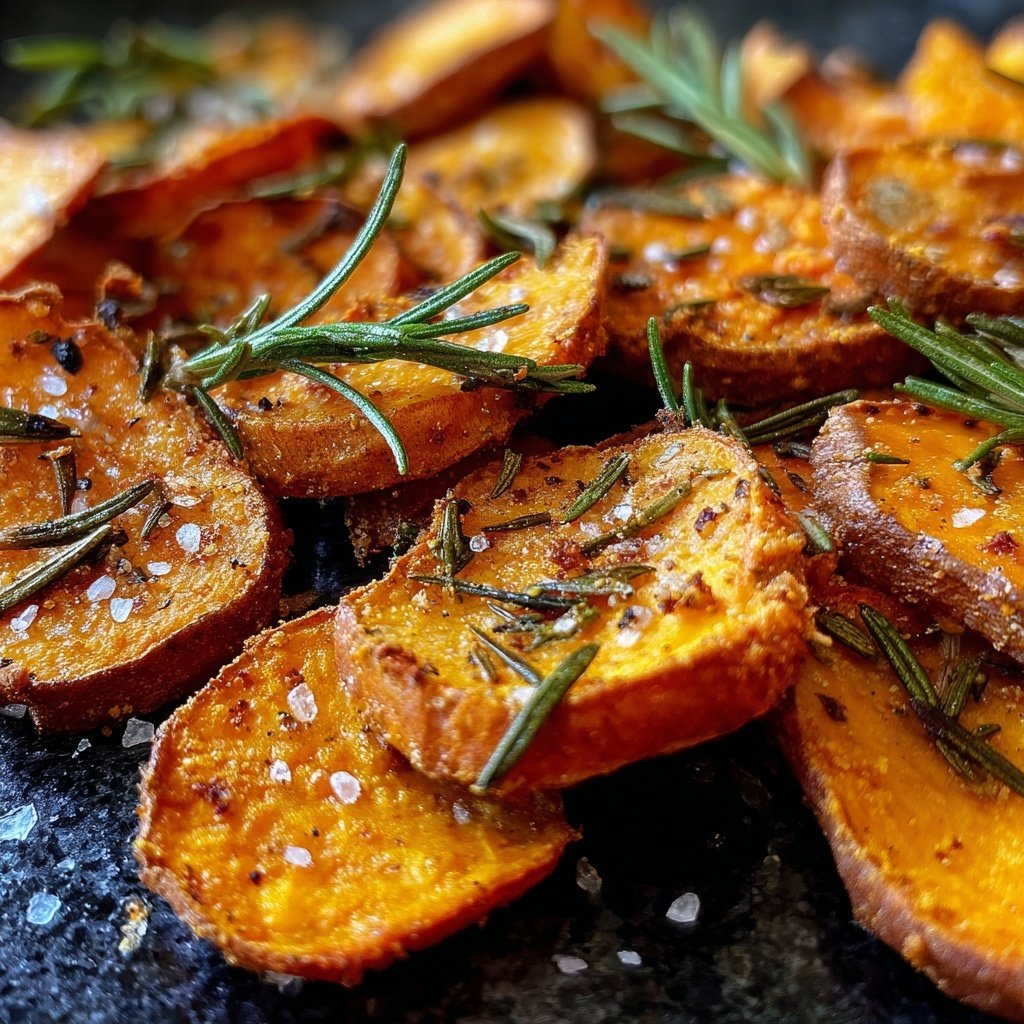 Süßkartoffel Spalten Mit Rosmarin