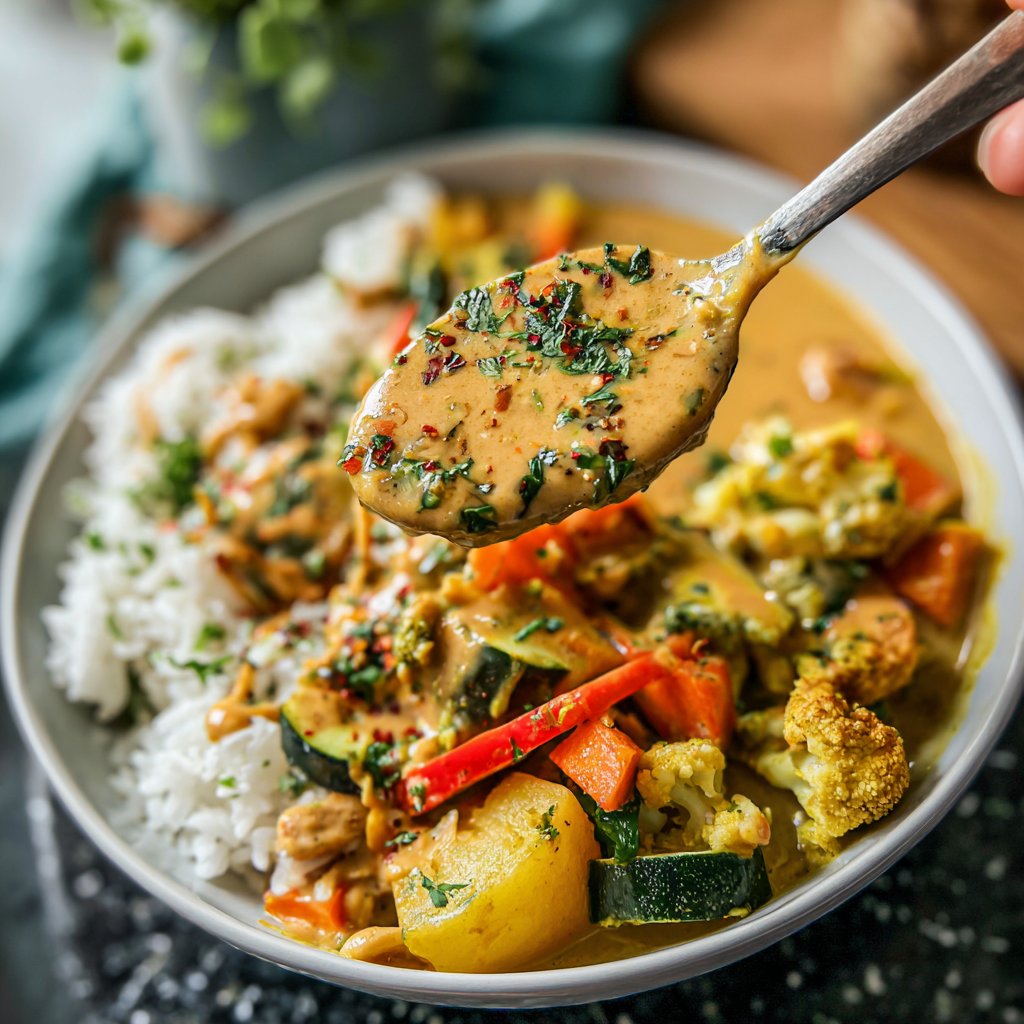 Gemüsecurry mit Erdnuss