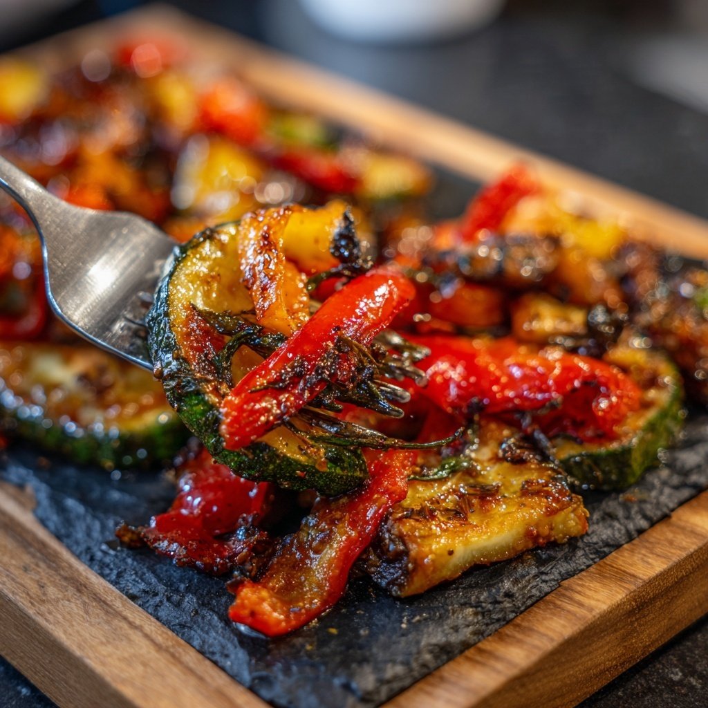 Mittagessen mit Ofengemüse