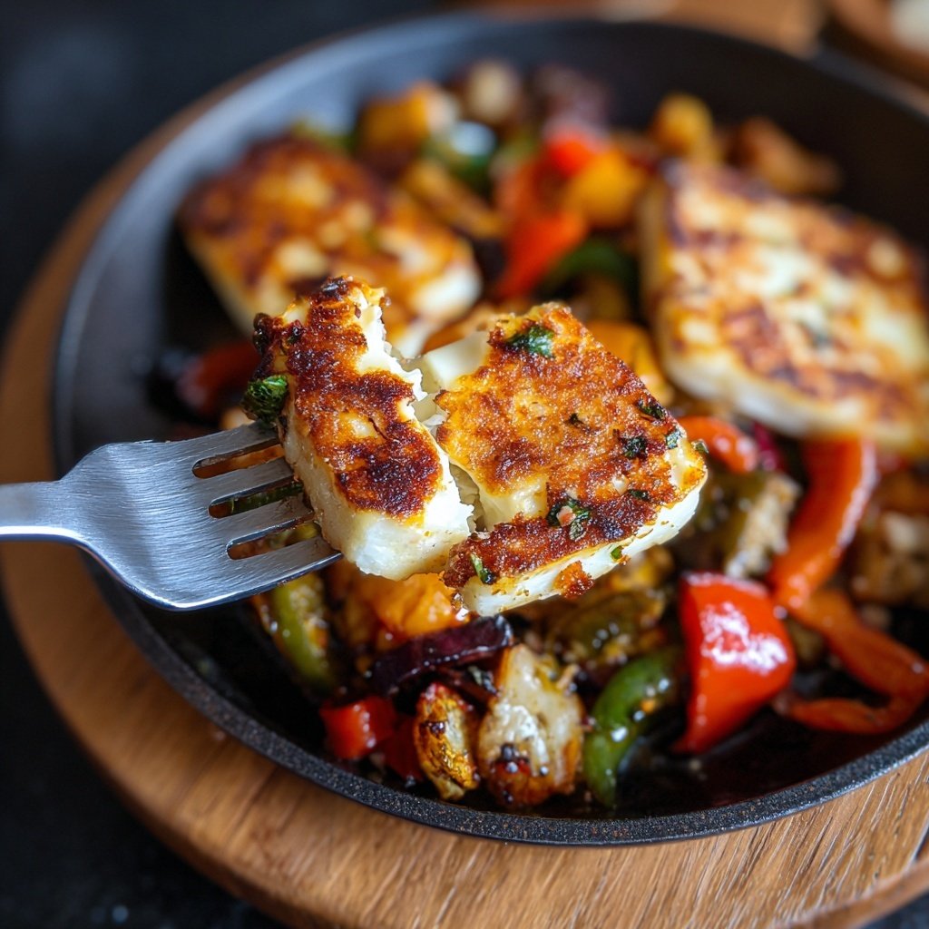 Gegrillter Halloumi Mit Gemüse