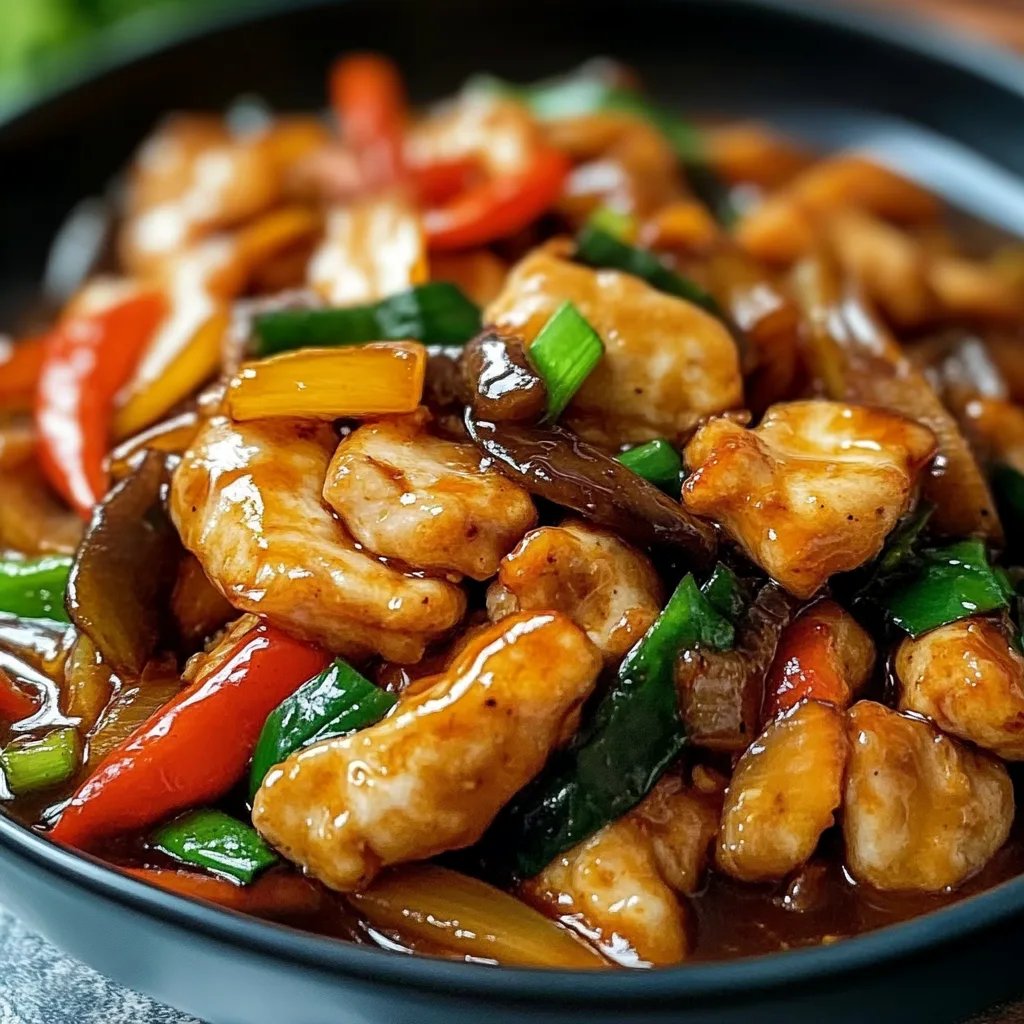 Chinesische Hähnchenpfanne mit Spitzkohl und Zwiebel