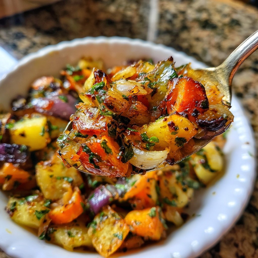 Gemüsepfanne mit Knoblauch