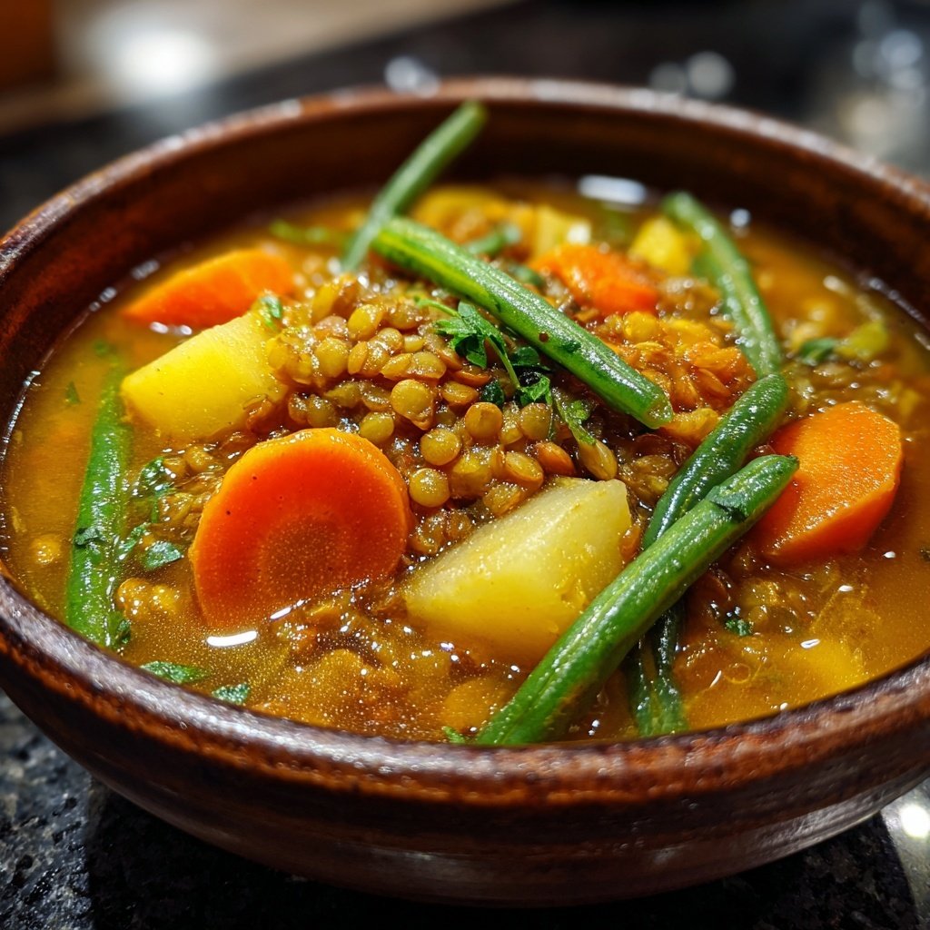 Kalorienarme Linsen Suppe Mit Gemüse
