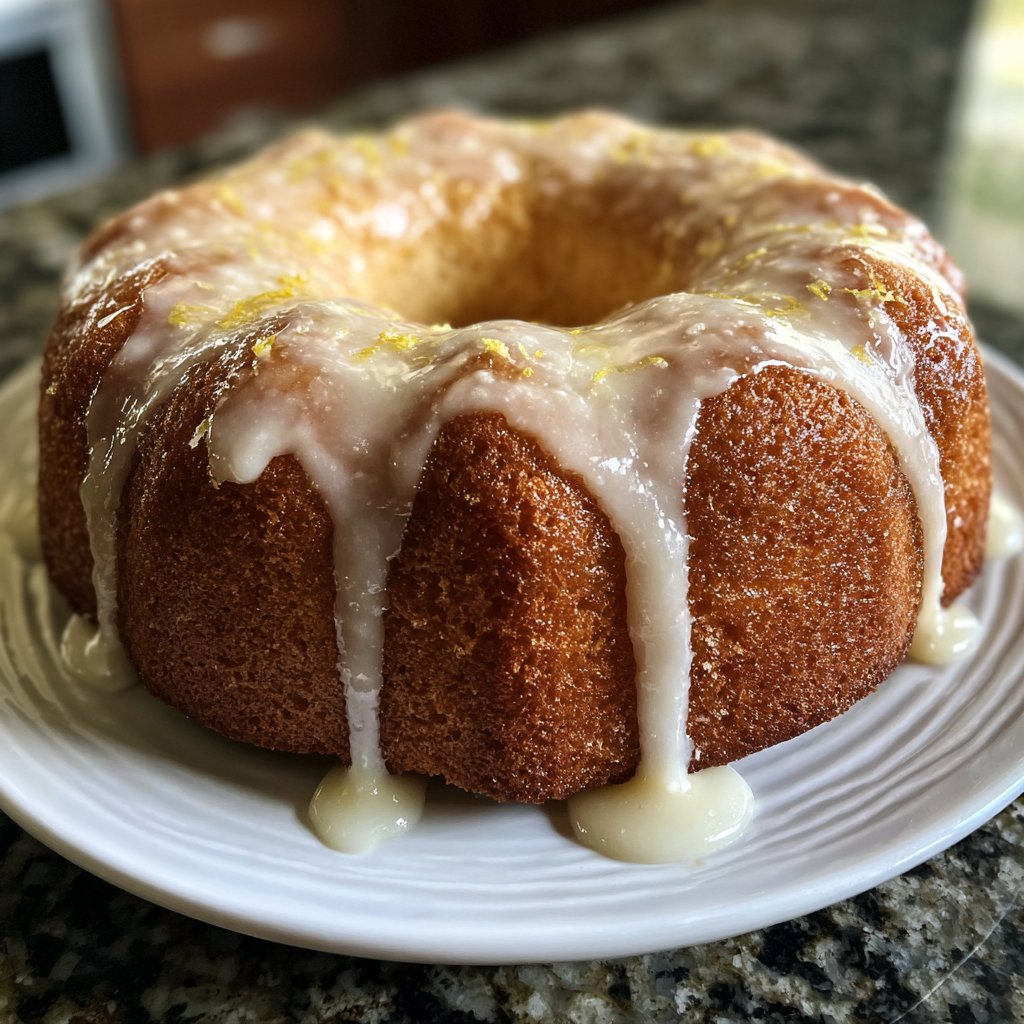 Zitronenkuchen mit Frischkäseglasur