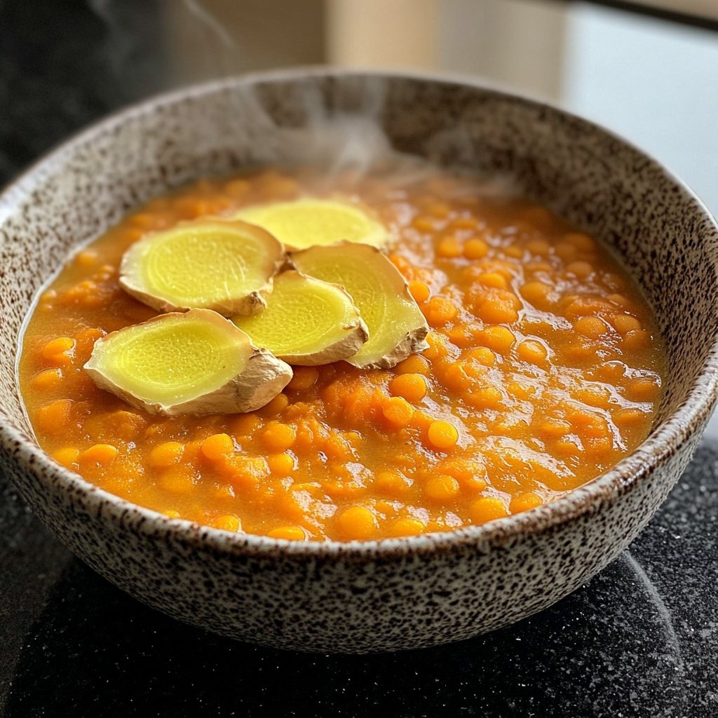 Linsensuppe mit Ingwer