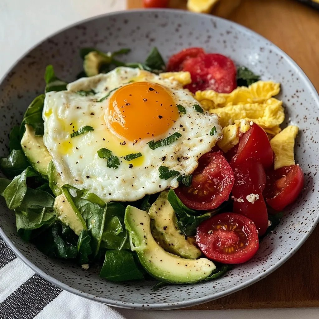 Frühstücks-Mischung mit Ei und Gemüse