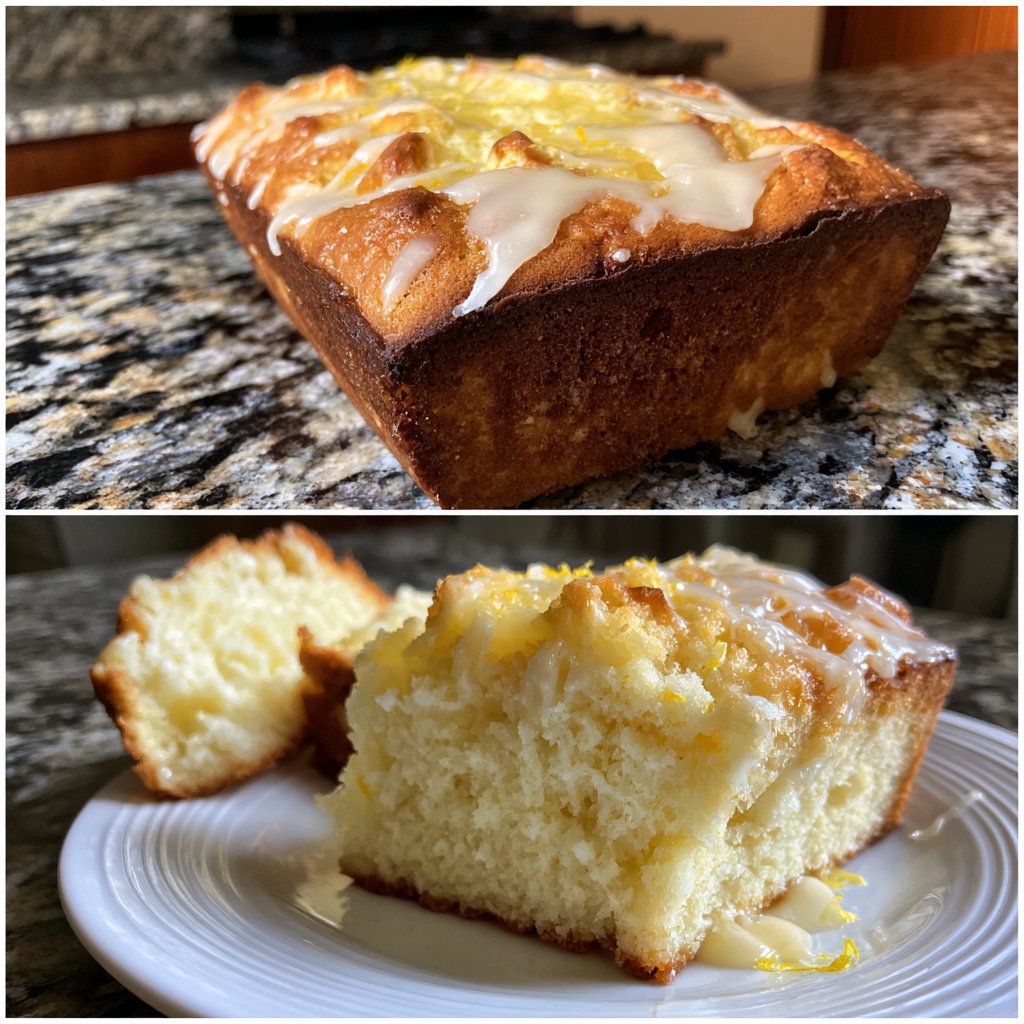 Blechkuchen mit Zitronenpudding