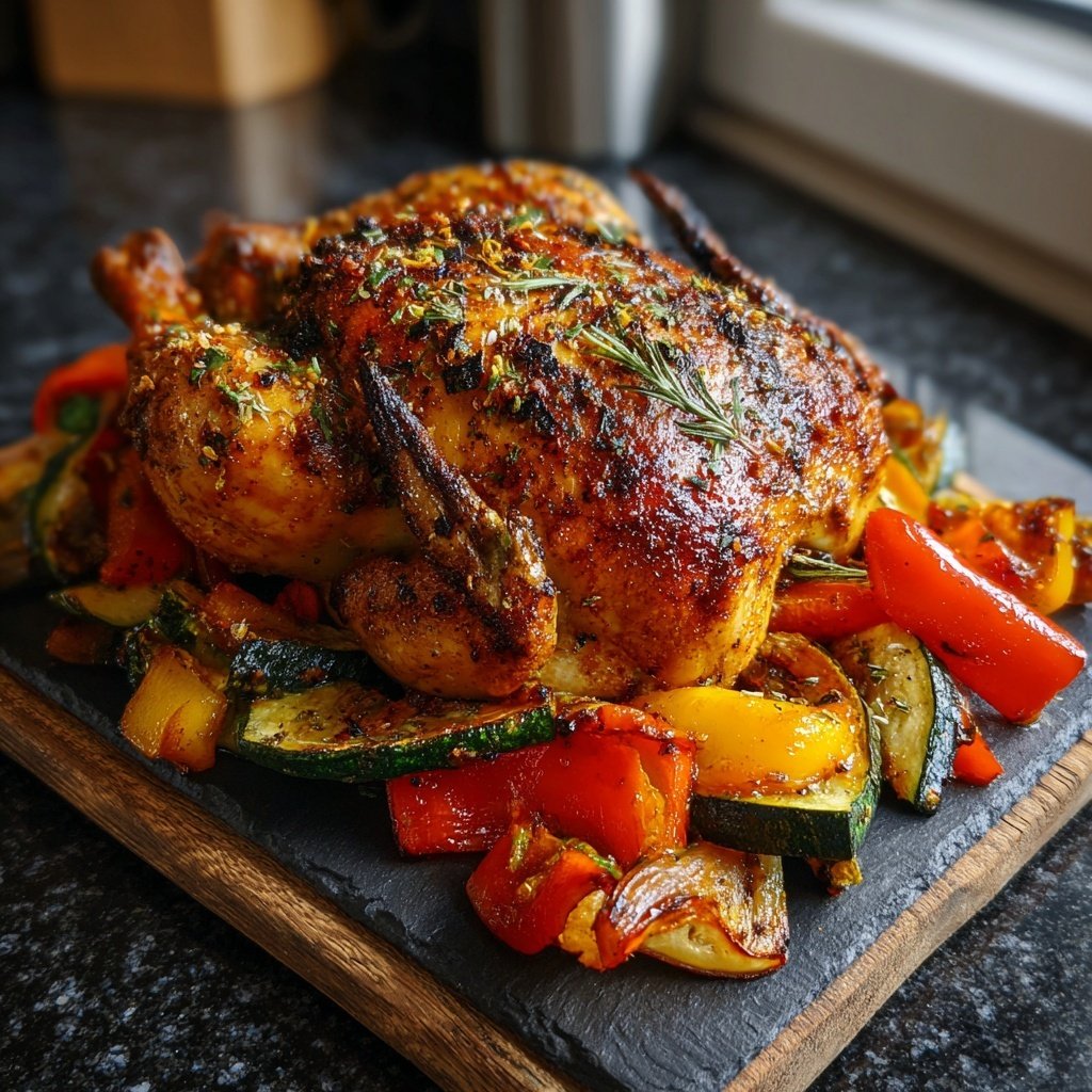 Kalorienarmes Ofengemüse Mit Hähnchen