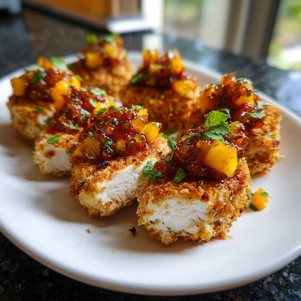 Putenmedaillons mit Fruchtchutney