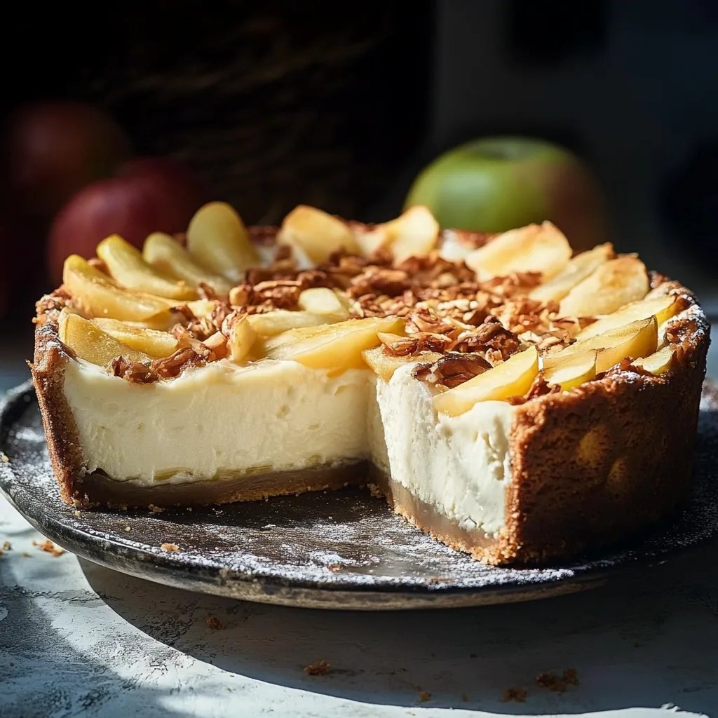 Apfel-Salzkaramell-Käsekuchen