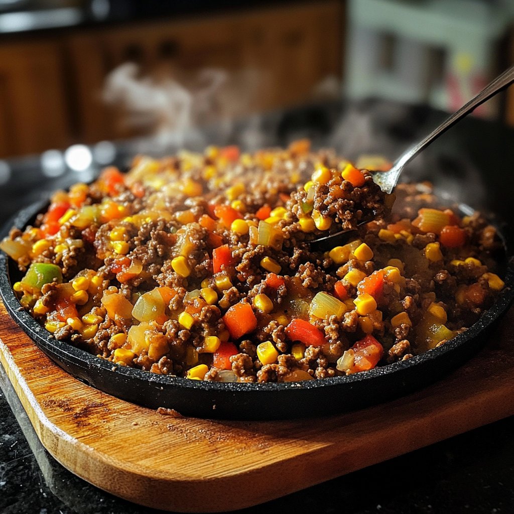 Hackfleisch Mais Pfanne