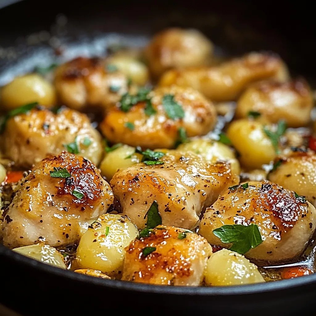 Perfektes Knuspriges Knoblauchhähnchen & Zarte Gnocchi in einer Pfanne
