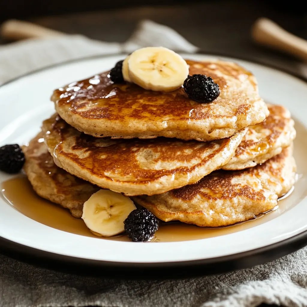 10-Minuten Haferflocken Bananen Pfannkuchen